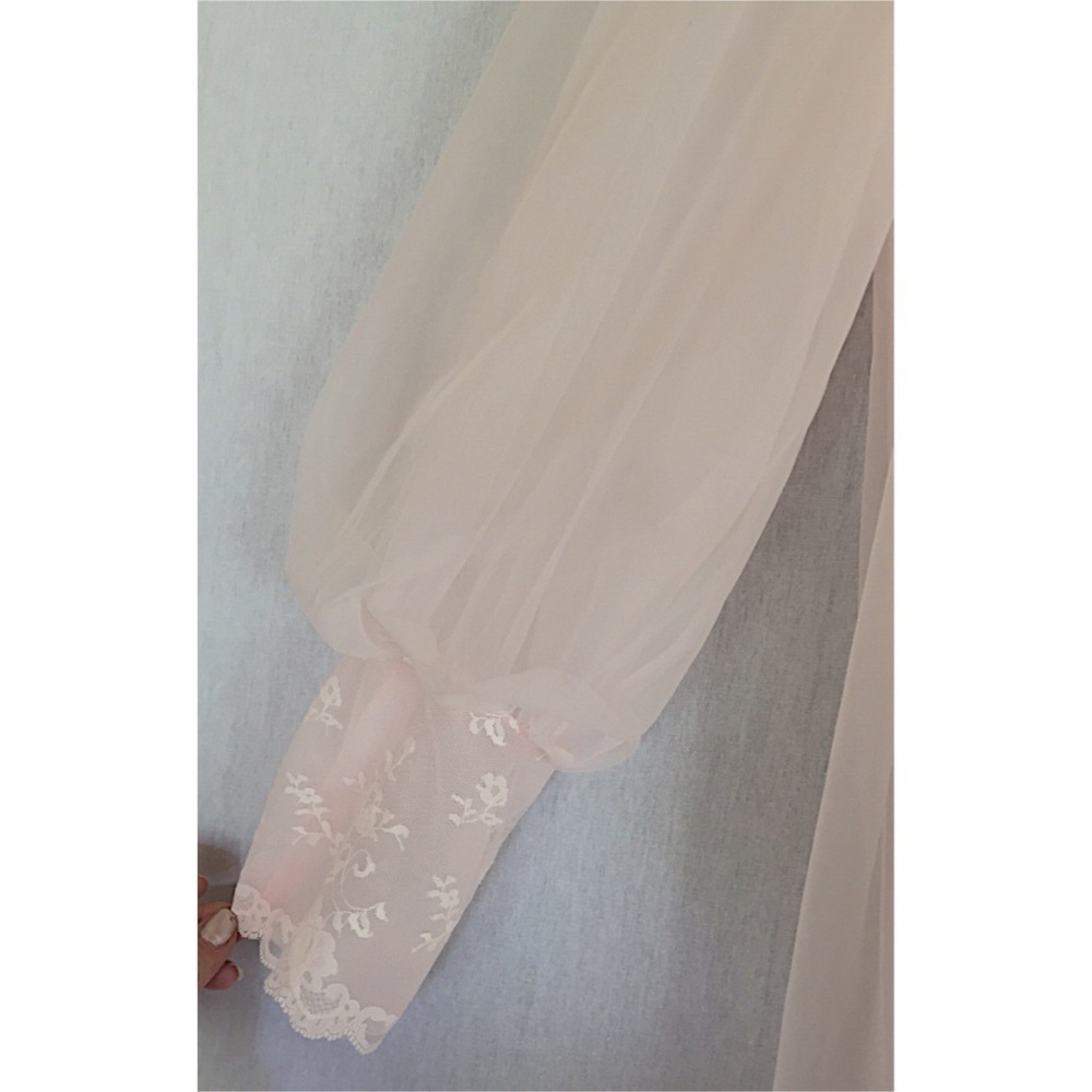 Vintage Shadowline double layer pink nylon robe M 92 - Picture 7 of 9